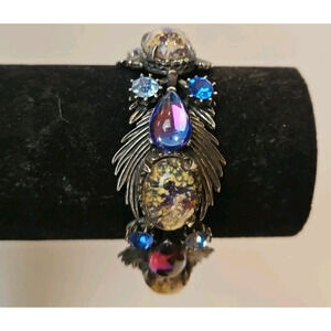 Vintage Florenza Statement Dragon's Breath Bracelet 1960's New York Signed